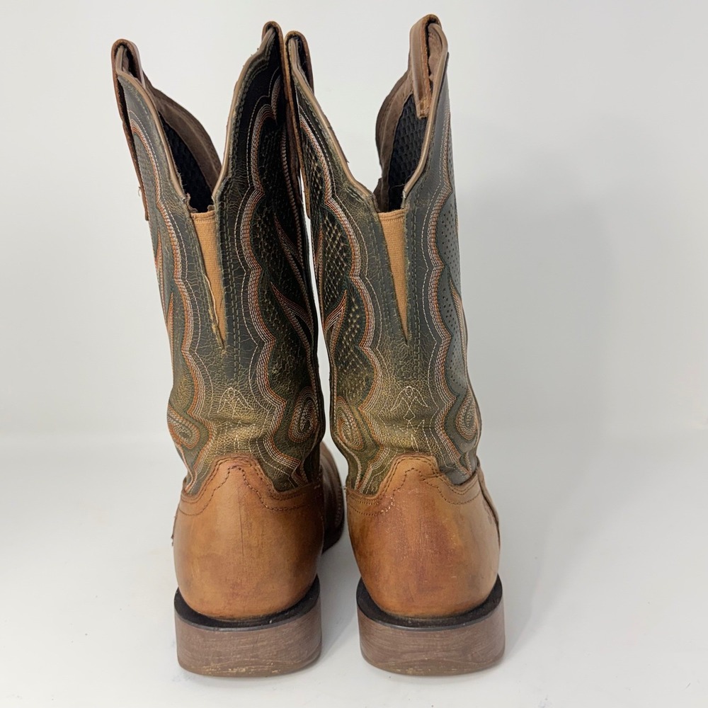 Durango Rebel Pro Womens 8.5M Western Boots Brown Olive Green Leather DRD0378 - Picture 7 of 16